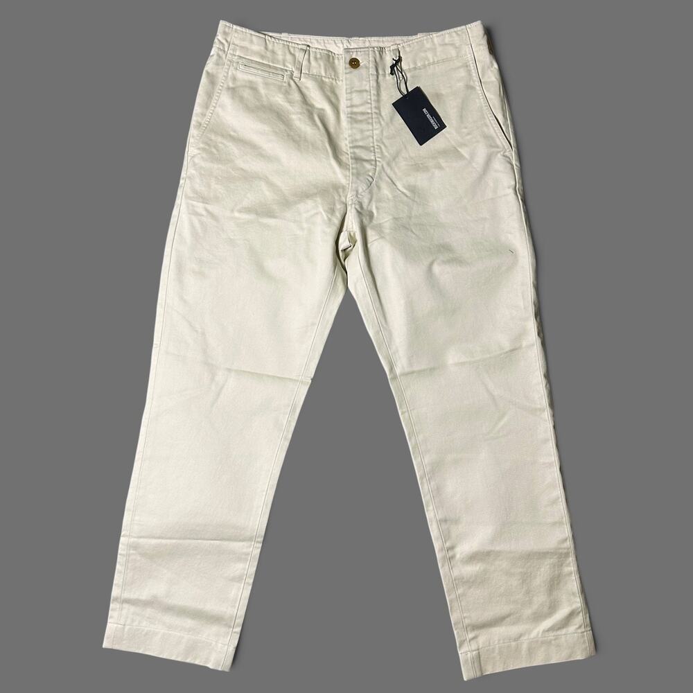 Buck Mason Twill Maverick Slim Officer Pant Mens Actual Size 34x30 Beige NWT